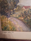 Antique American Signed WC Painting - Diamonds Sapphires Rubies Emeralds