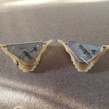 Pair Of Vintage Art Deco Alabaster Mid century Modern Sconces