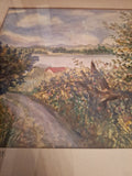 Antique American Signed WC Painting - Diamonds Sapphires Rubies Emeralds