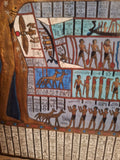 Antique  hieroglyphic Parchment Painting Signed