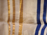 Kosher Tallit Prayer Shawl Tsit Tsit with Stripes Size 29" X 35" USED