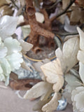 Hand Painted Japanese Flower Pot With Artificial Flowers With Jade 19.5" Tall