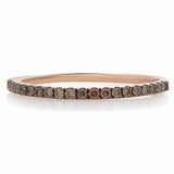 Gorgeous 14K Rose Gold with Choclatey Champagne Diamonds 0.15 Ct. Size 6.5 - Diamonds Sapphires Rubies Emeralds
