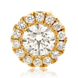 14K Yellow Gold Diamond Stud Martini Earrings 0.56 Carat Diamonds