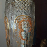 Antique Baccarat Moser Crystal Gold Vase