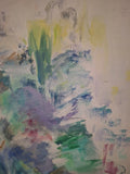 Massive Mid Century Modern Vintage Floral Signed Painting 48" X 48" #912008