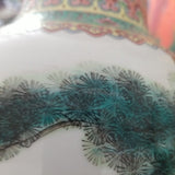 Vintage Chinese Porcelain Large Peacock Vase Signed