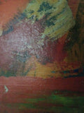 Mid Century Modern Abstract Expressionist Painting Signed - Diamonds Sapphires Rubies Emeralds