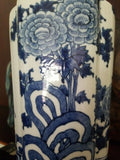 Pair Of Vintage Chinese Porcelain Blue And White Lamps