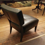 Classic Modern Mid century Style Leather Wide Chair