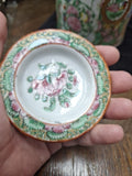 Antique Chinese Teapot Porcelain 6.5" Tall X 6" Diameter - Diamonds Sapphires Rubies Emeralds