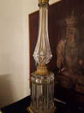 Antique Baccarat unmarked Hollywood Regency Glamour Gilt Bronze Lamp Signed 3508 - Diamonds Sapphires Rubies Emeralds
