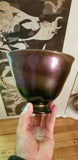 Vintage Art Glass Tiffany Style Bowl - Diamonds Sapphires Rubies Emeralds