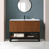 BemmaTerra Brown 48" Vanity With Top And Sink