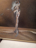 Mid Century Modern Painting Important Signed Abstract Surrealist