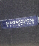 Ladies black velvet Magaschoni Collection cocktail dress with rhinestones size 6 - Diamonds Sapphires Rubies Emeralds