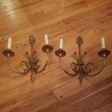 Pair Of Vintage Hollywood Regency Arrow Sconces
