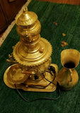 Beautifully Engraved Samovar (Highly Decorated Tea Urn) Set Electrical - Diamonds Sapphires Rubies Emeralds