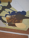 Mid Century Modern Abstract Expressionist Painting 1960's Apple