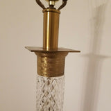 Massive Antique Baccarat Crystal and Bronze Lamp