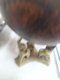 Vintage Ball Or Globe, Possibly Asian About 5" Diameter With 3 Elephant Stand