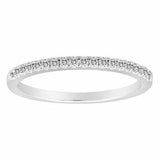 14K White Gold Diamond Ring Band, Half Way Around Size 6.5