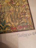 Antique American Signed WC Painting - Diamonds Sapphires Rubies Emeralds