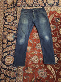 Levis 502 Jeans Blue 32 X 30 RIGHT BACK POCKET DAMAGED BY CELL PHONE!