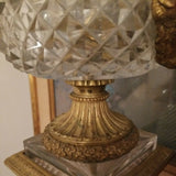 Vintage Baccarat Large Crystal and Bronze Centerpiece Urn
