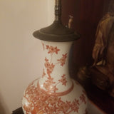 Antique Pair Of Asian Porcelain Chinoiserie Lamps