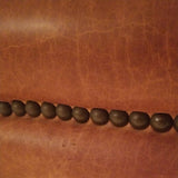 Vintage Leather Trunk Cognac Ottoman Large