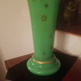 Massive French Opaline Jade Green Vase