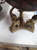 Vintage Ball Or Globe, Possibly Asian About 5" Diameter With 3 Elephant Stand