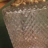 Pair Of Antique Crystal And Bronze Lamps