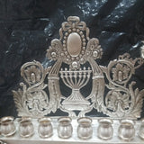 Esco Sterling Silver made in USA Menorah - Diamonds Sapphires Rubies Emeralds