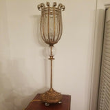 Vintage French Bagues Style Table lamp Beaded Glass