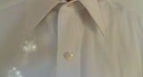 Paul Fredrick 80's Two Ply Pinpoint Oxford White Monogrammed PN French Cuffs - Diamonds Sapphires Rubies Emeralds