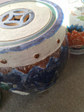 Matching Pair Of Vintage Porcelain Chinese Garden Seats