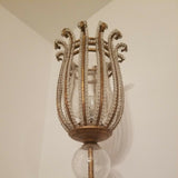 Vintage French Bagues Style Table lamp Beaded Glass