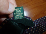 Hand Finished 100% Woven Silk Lauren by Ralph Lauren Cherry and Black Tie - Diamonds Sapphires Rubies Emeralds