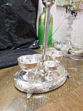 Hazorfim 925 Silver Salt And Pepper Holder Made In Israel 467 Grams