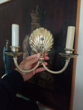 Pair of Mid century Modern Hollywood Glamor Shell Sconces