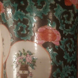 Antique Chinese Porcelain 100 Years Old Lamp - Diamonds Sapphires Rubies Emeralds