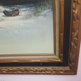 Signed Framed Antique Oil On Canvas Painting