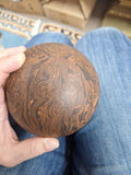 Vintage Ball Or Globe, Possibly Asian About 5" Diameter With 3 Elephant Stand