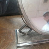 Antique Middle Eastern Sterling Silver Carved Mirror BROKEN! 90 years old - Diamonds Sapphires Rubies Emeralds