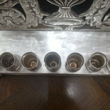 Esco Sterling Silver made in USA Menorah - Diamonds Sapphires Rubies Emeralds