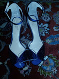 Badgley Mischka Size 9 Women's Shoes Jewel Sycamore Navy Satin