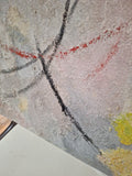 Vintage Modernist Abstract Painting Important