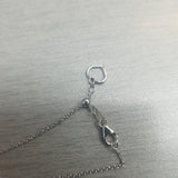 14 Karat White Gold 1.2 MM Adjustable Cable Chain With Heart  With Lobster Clasp